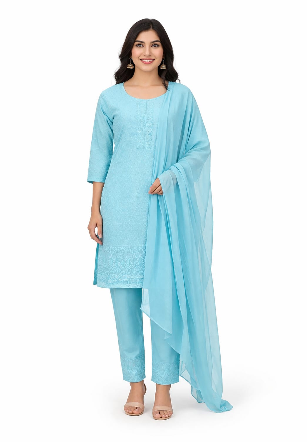 Ladies Three Piece Set - Color: Sky Blue