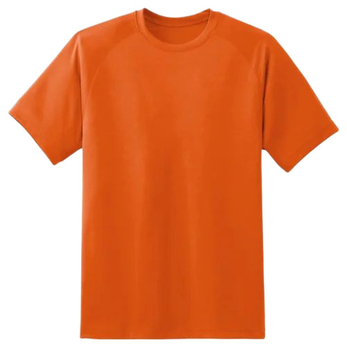 Plain Cotton Orange T Shirt