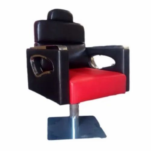 Red And Black Rexine Salon Chair