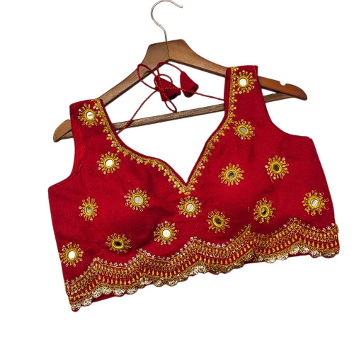 Red Simmer Blouses For Women