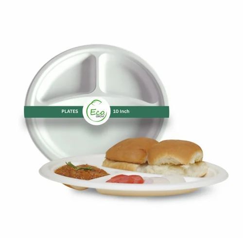 3 Compartment Disposable Plate
