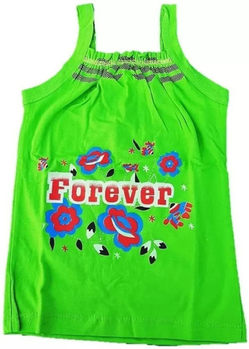 Baby Girls Jhabla Frock Top - Cotton, Size S, Green | Sleeveless, Square Neck, Printed, Summer Casual