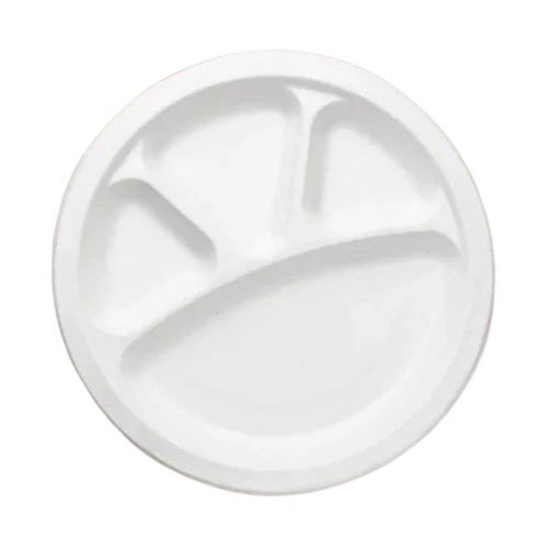 Bagasse Disposable Compartment Plate