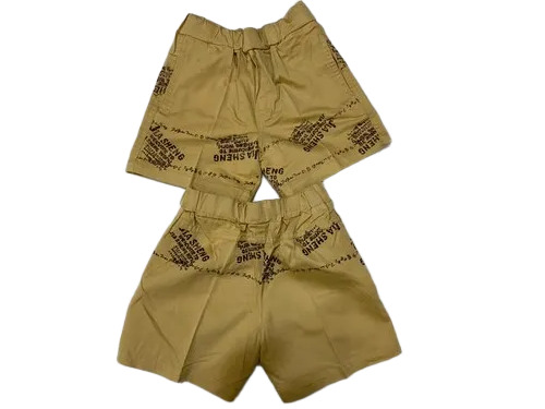 Brown Kids Half Pant - Cotton Customized Size Multi Color | Breathable Light Weight Washable Printed Summer Trendy