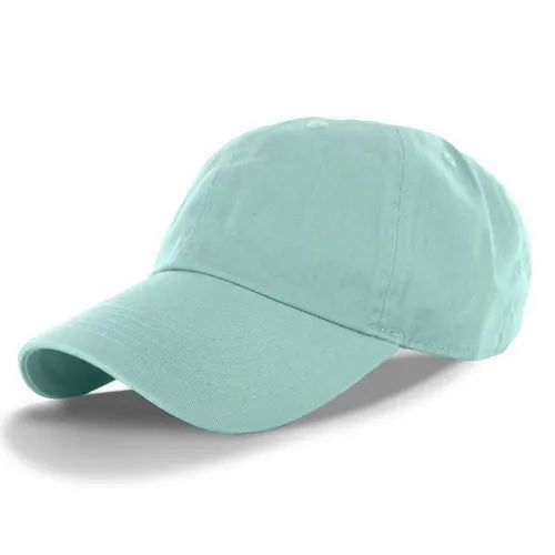 Plain Sky Blue Cotton Cap