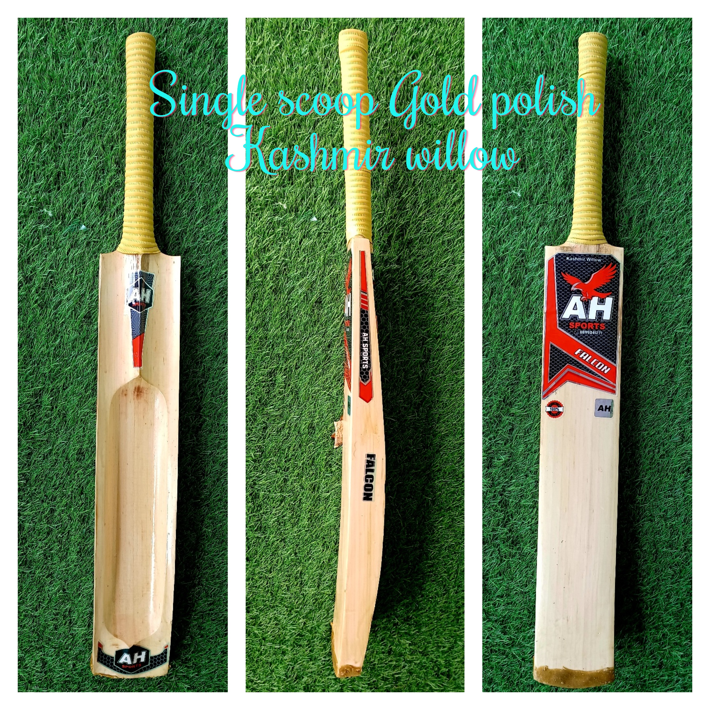 Single Scoop Gold Edition Hard Tennis Kashmir Willow - Age Group: Adults