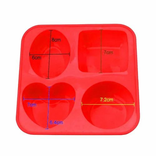4 Cavity Silicone Soap Mould