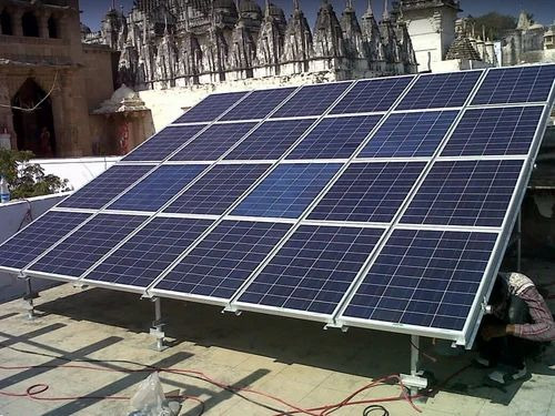 Blue Rooftop Solar Power Panel