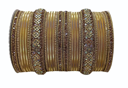 Golden Metal Bangles Set