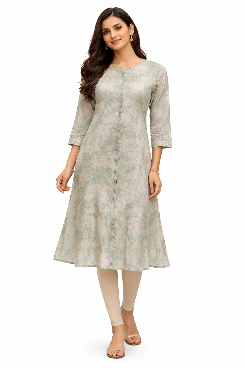 Ladies Cotton Long Kurti - Bust Size: 34 Inch (In)