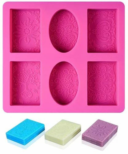 Pink Silicone Soap Making Mould