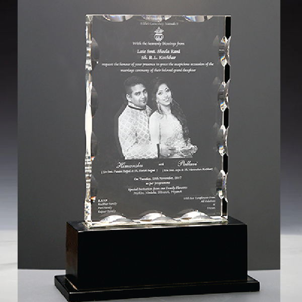 Scalloped Edge Crystal Portrait,