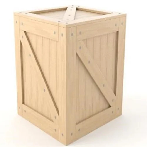 Square Pinewood Wooden Packaging Box