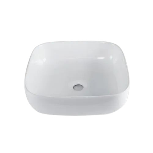 White Color Square Table Top Basin