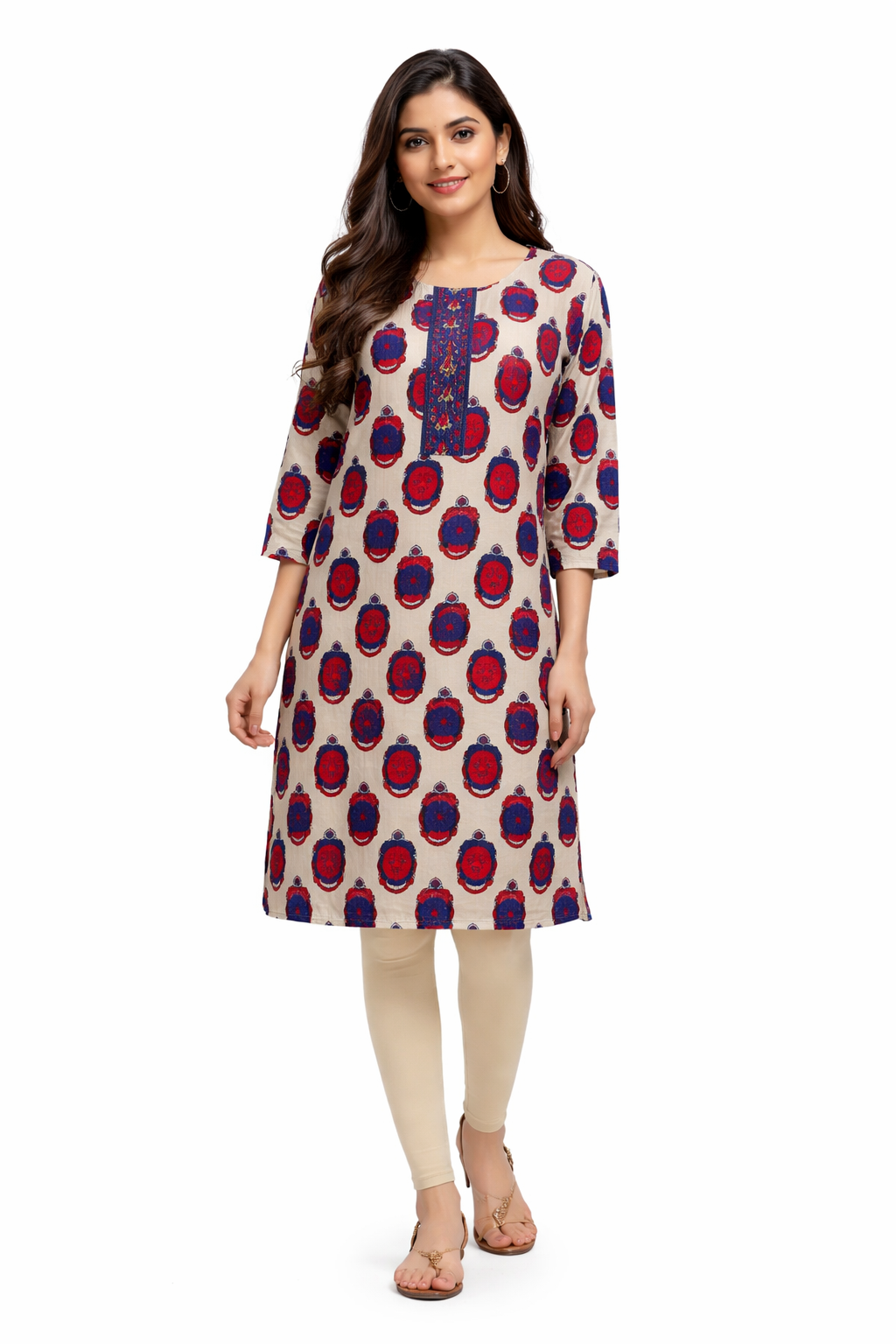 Women Long Kurti - Bust Size: 32 Inch (In)