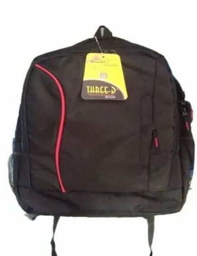 Black Polyester College Bag