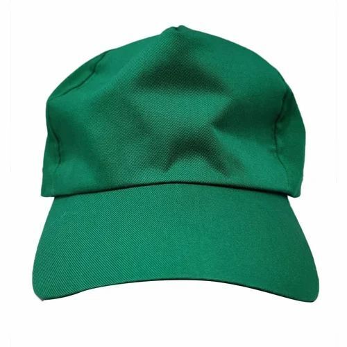 Men Green Cotton Caps