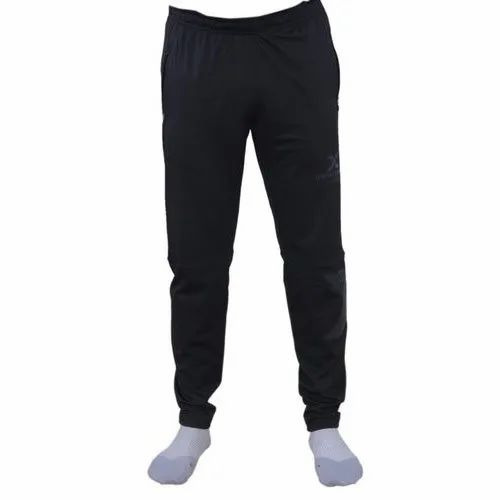 Men'S Black Polyester Track Pants