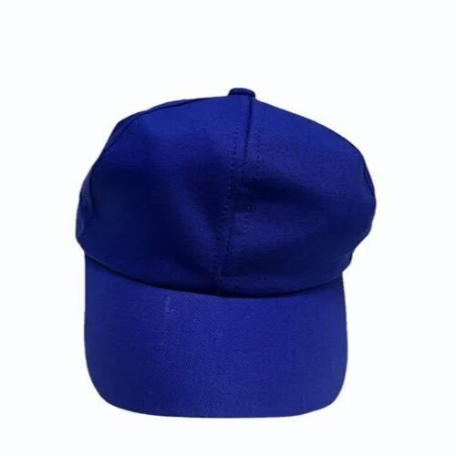 Plain Blue Cotton Caps