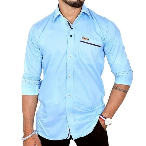 Plain Men Cotton Shirt