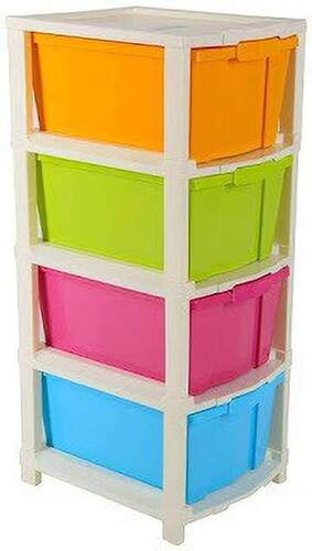 Plastic Free Standing Storage Drawer