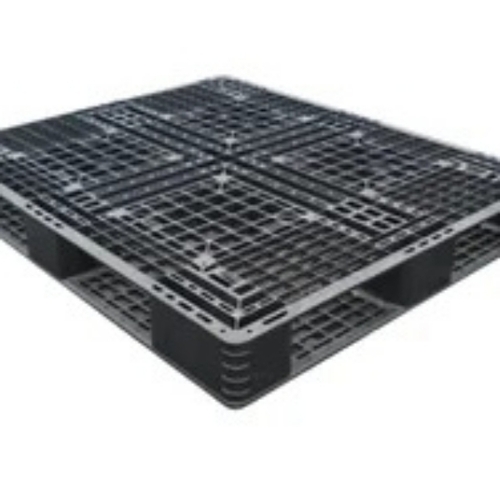 4 Way Entry Black Hdpe Industrial Plastic Export Pallet