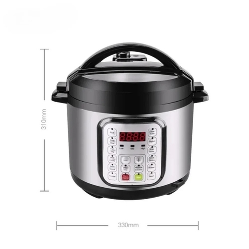 5 Litres Stainless Steel Rice Cooker - Color: Silver