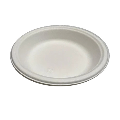 9 Inch Biodegradable Round Bagasse Plate - Application: Food Service