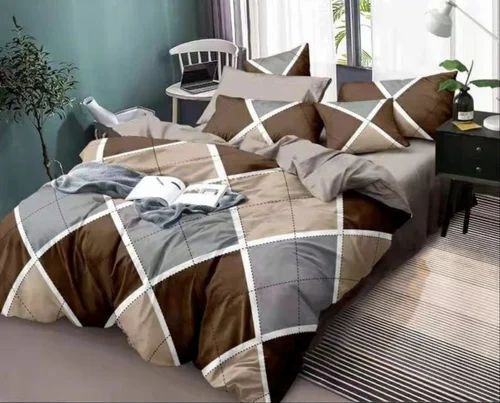 Designer Printed Double Bedsheets - Color: Multi Color