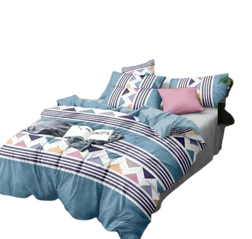 Heavy Glace Cotton Double Bedsheets - Color: Multi Color