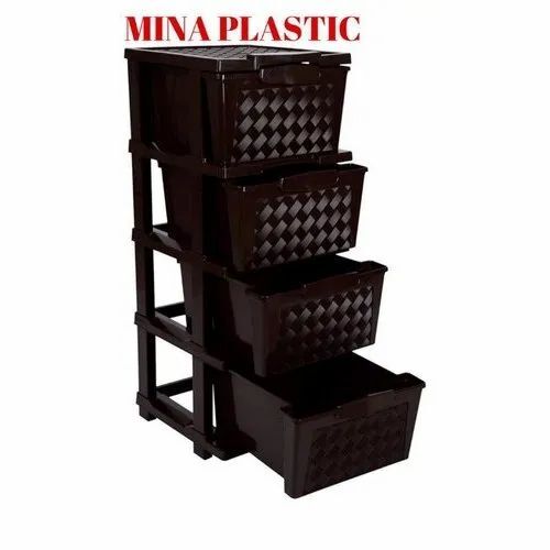 4 Shelves Plastic Storage Drawer
