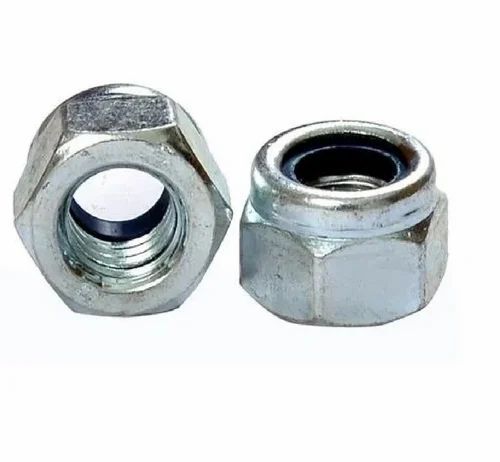 4 Mm Ms Nylock Nuts - Color: Silver