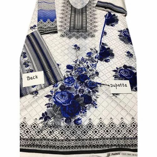 Floral Cotton Lawn Suit