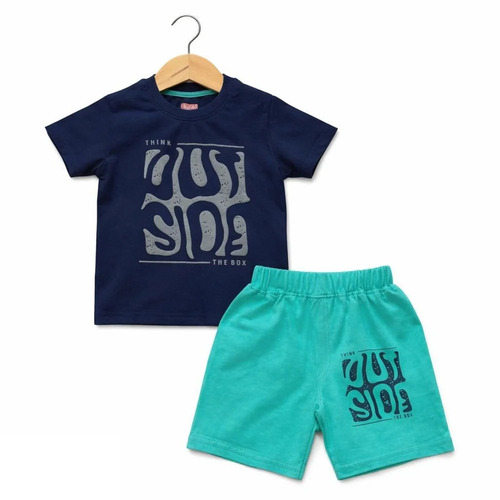 Kids Blue & Green Baba Suit