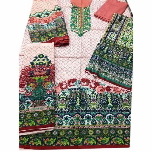 Pink Cotton Lawn Suit