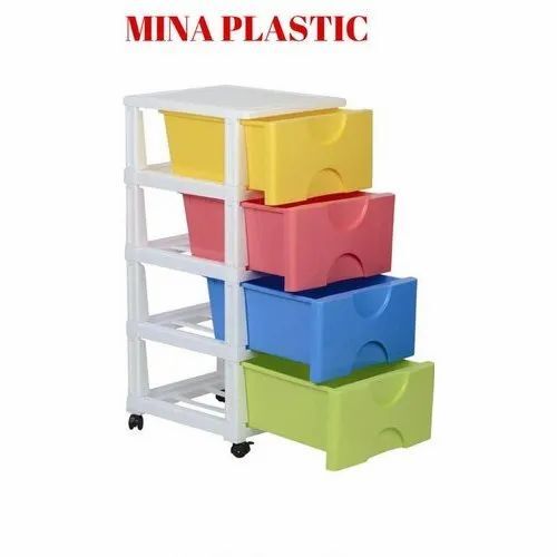 Plastic Wheeled Storage Drawer