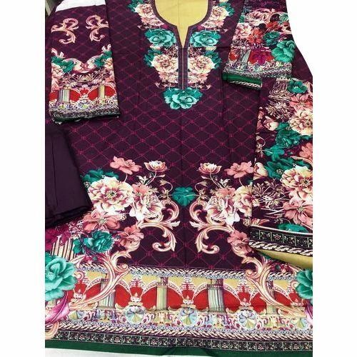Unstitched Printed Cotton Suit
