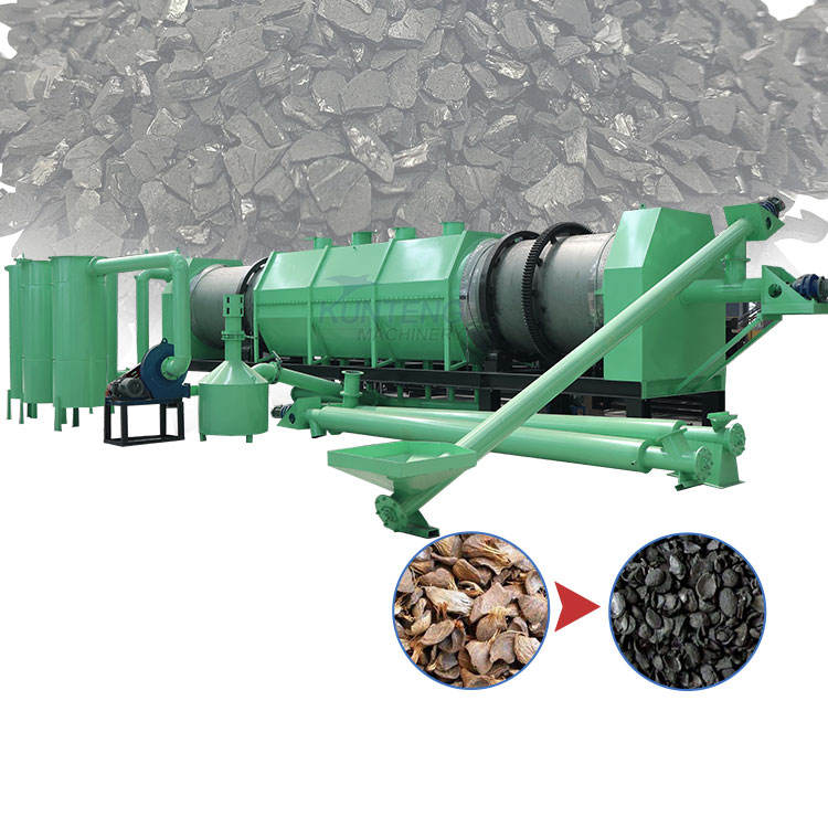 Biomass Bark Sawdust Rice Husk Continuous Carbonization Furnace - Capacity: 1000-3000 Kg/Hr