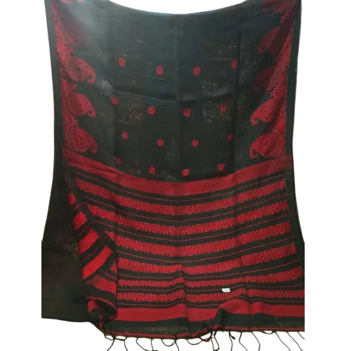 Black Linen Jamdani Saree