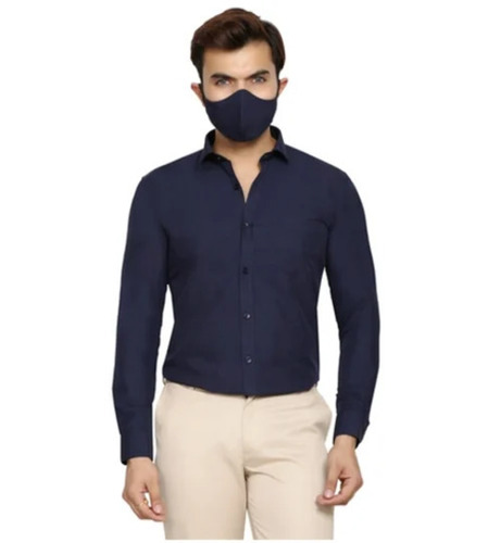 Blue Mens Formal Shirt - Age Group: Adults