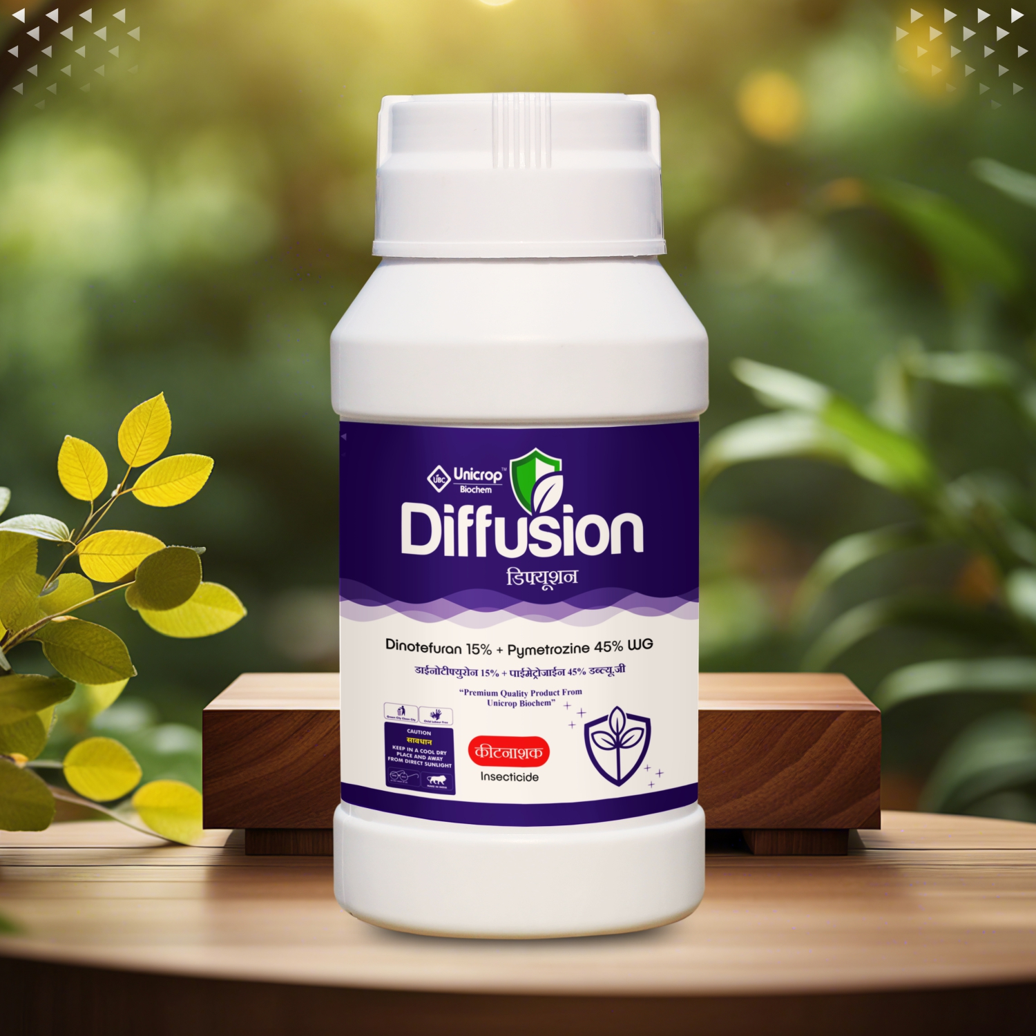 Diffusion: DINOTEFURAN 15% + PYMETROZINE 45%WG