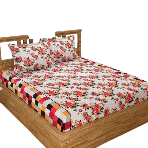 Floral Printed Double Bed Sheet