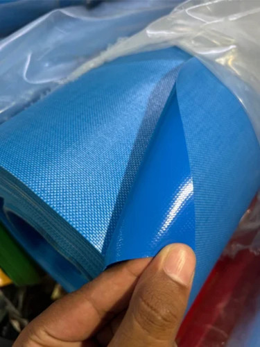 Glossy Finish Pvc Plain Coated Tensile Fabric - Attributes: Waterproof