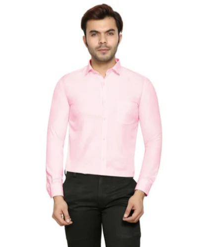 Pink Mens Formal Shirt - Age Group: Adults