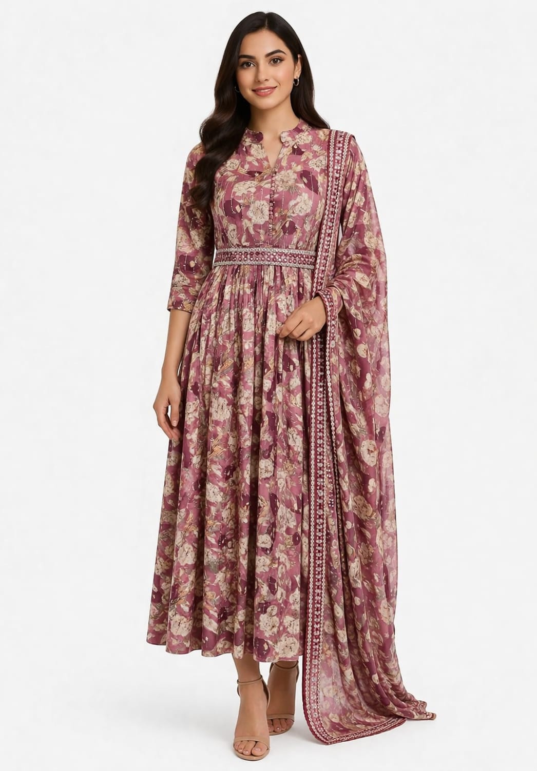 Women Long Gown - Bust Size: 36 Inch (In)