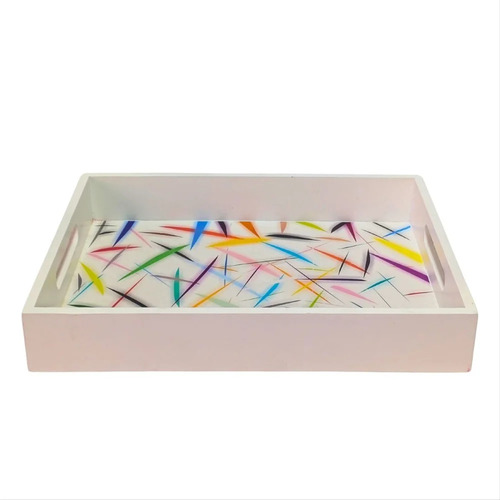 Wooden Serving Tray (White) - Color: Customized