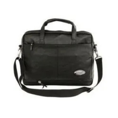 Black Plain Leather Designer Bags