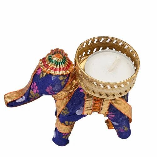 Blue Elephant Shape Candle