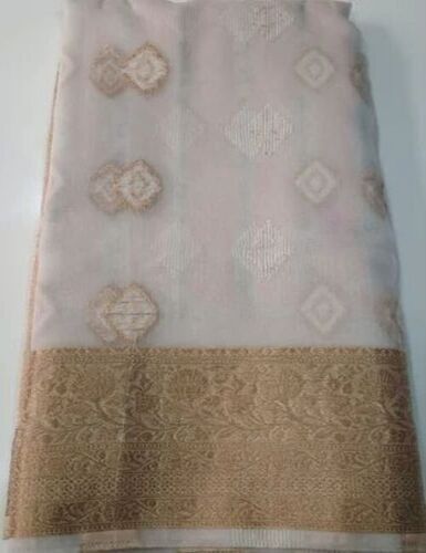 Dyeable Sequin Nylon Saree