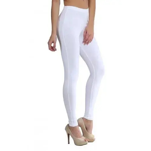 Ladies White Cotton Leggings